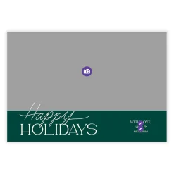 Classic Lettering on Green Flat Holiday Photo Card