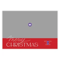 Classic Lettering on Red Flat Christmas Photo Card