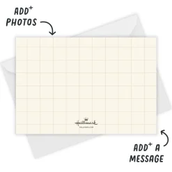 Classic Lettering on Red Flat Christmas Photo Card