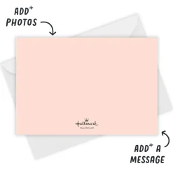 Classic Pink Banner Baby Girl Flat Birth Announcement
