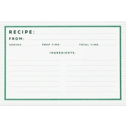 Classic Stripes Recipe Cards, Pack of 36