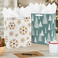 13" Classic Winter 3-Pack Assortment Large Gift Bags
