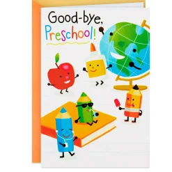 Classroom Characters Preschool Graduation Card for Kid
