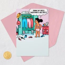 Classy Yet Comfy Funny Birthday Card