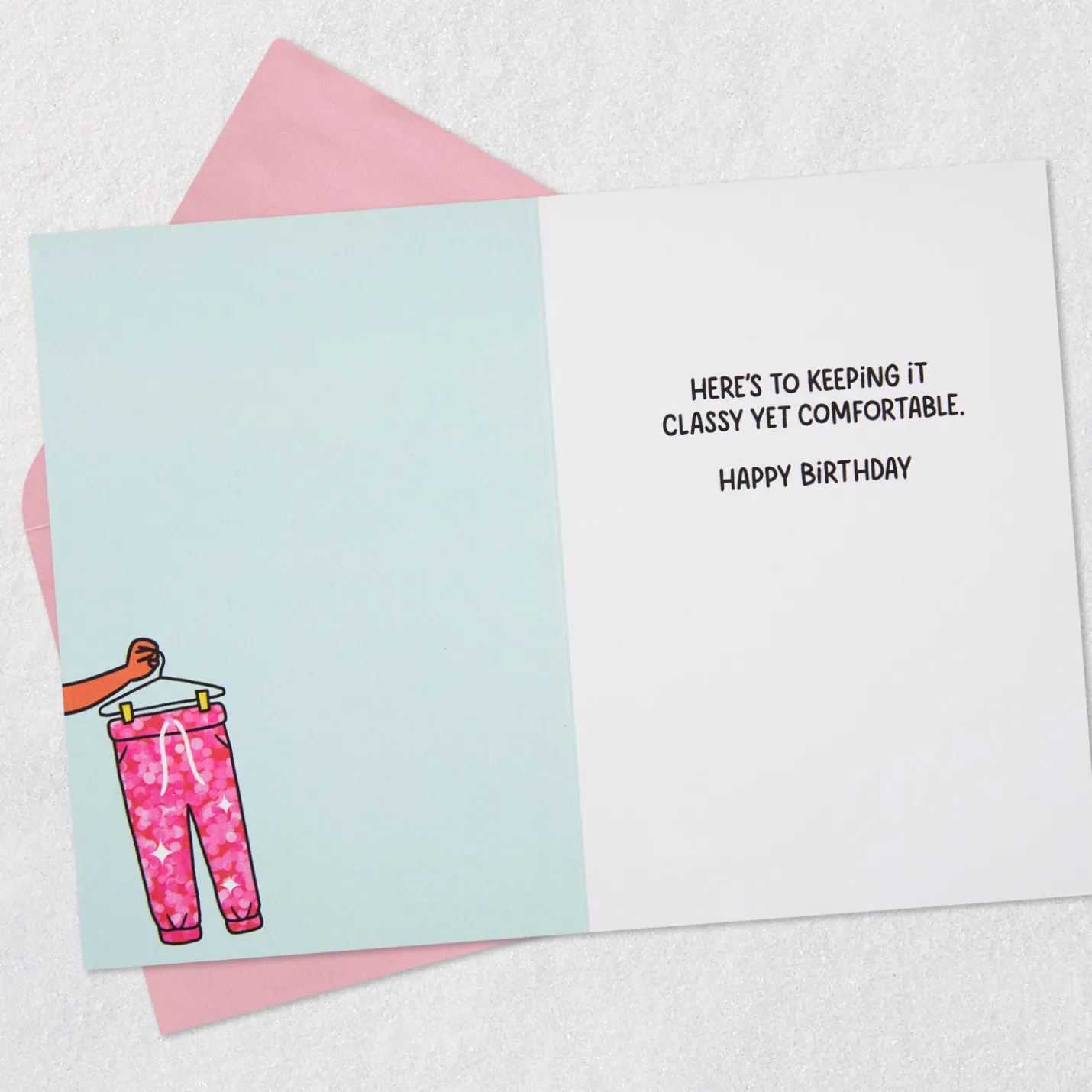 Classy Yet Comfy Funny Birthday Card