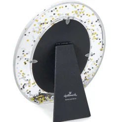 Clear Oval With Confetti Graduation Picture Frame, 4x6