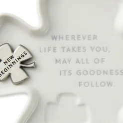 Clover-Shaped Trinket Dish With Token