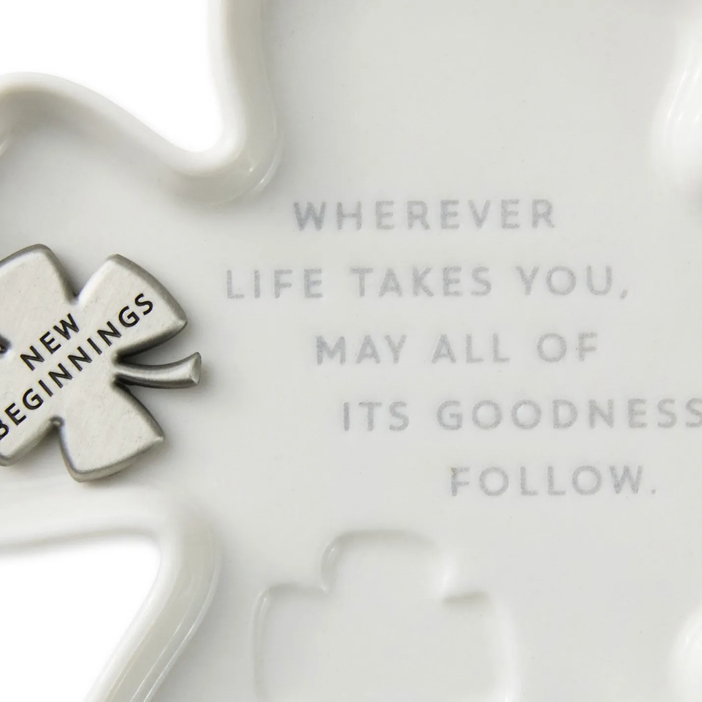 Clover-Shaped Trinket Dish With Token