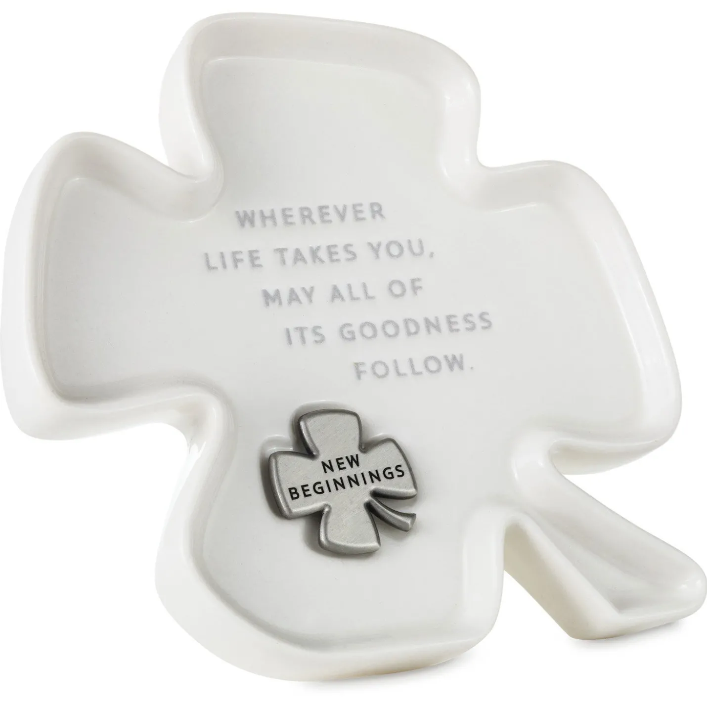 Clover-Shaped Trinket Dish With Token
