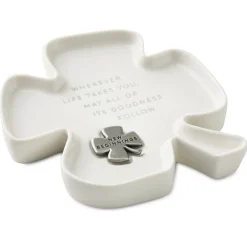 Clover-Shaped Trinket Dish With Token