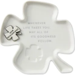 Clover-Shaped Trinket Dish With Token