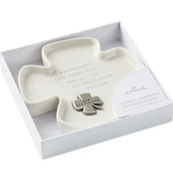 Clover-Shaped Trinket Dish With Token