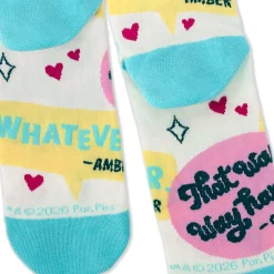 Clueless Cher and Amber Quotes Novelty Crew Socks