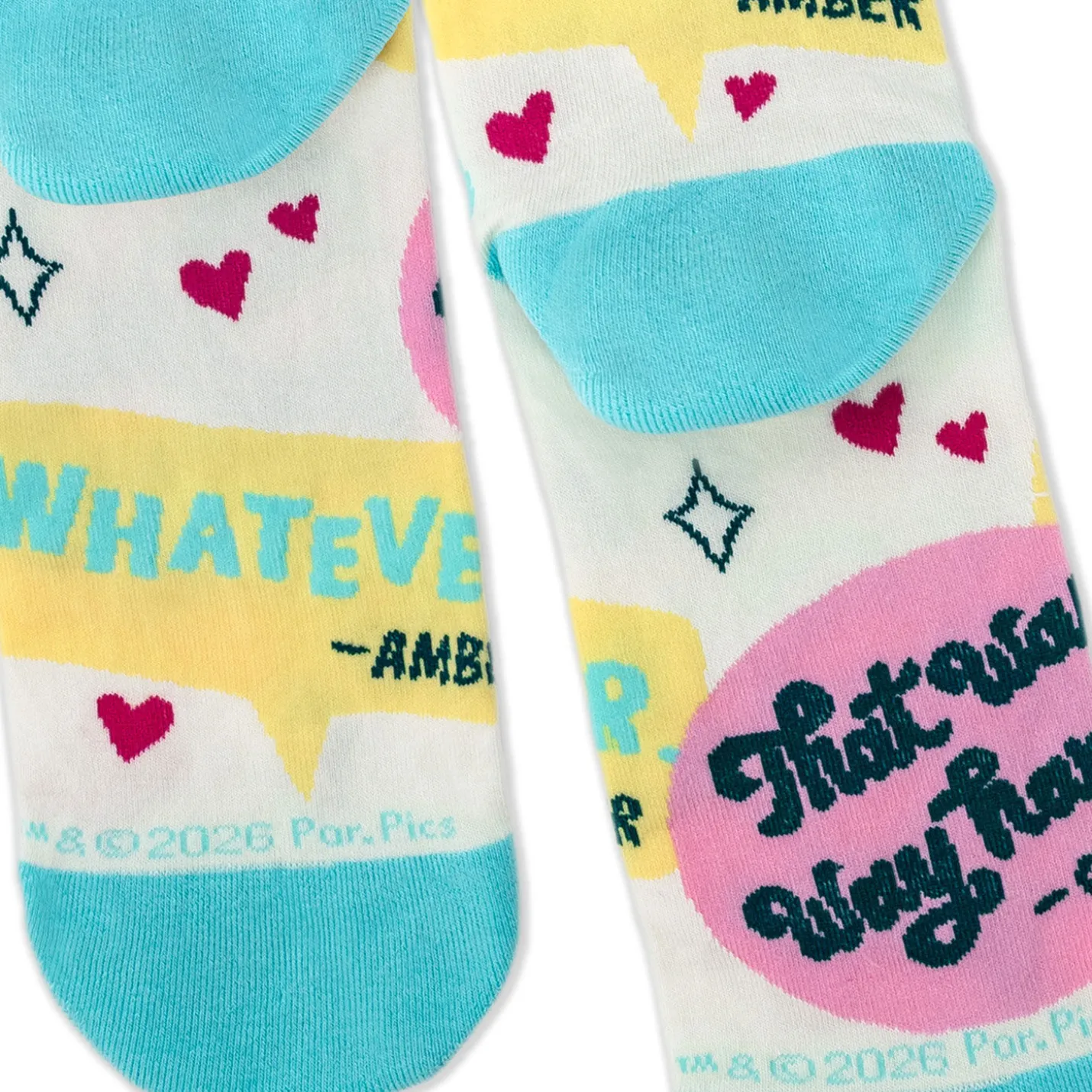 Clueless Cher and Amber Quotes Novelty Crew Socks