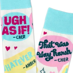 Clueless Cher and Amber Quotes Novelty Crew Socks
