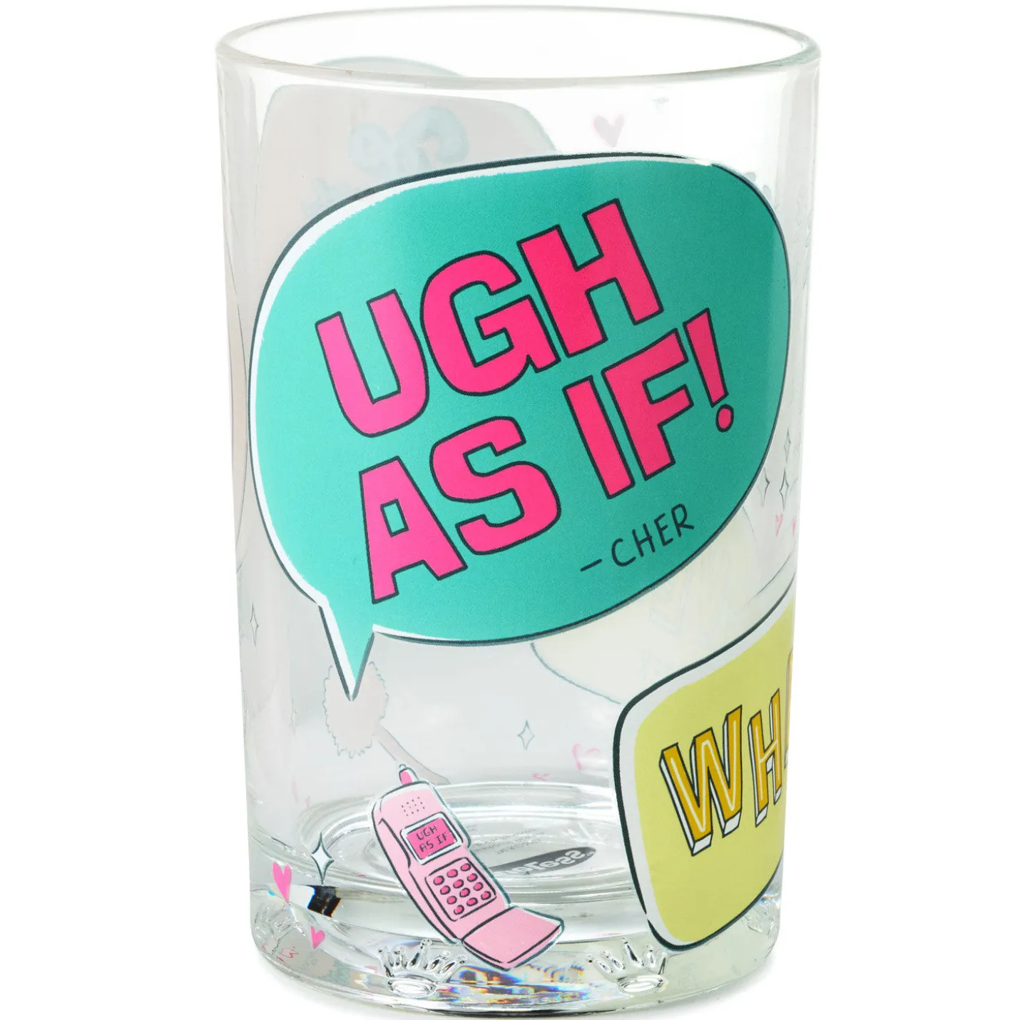 Clueless Quotes Collectible Drinking Glass, 13.5 oz.