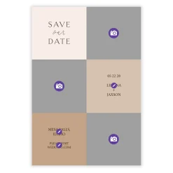 Coastal Vibes Photo Collage Flat Wedding Save the Date