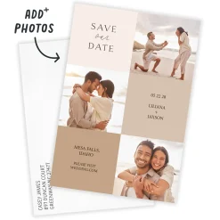 Coastal Vibes Photo Collage Flat Wedding Save the Date
