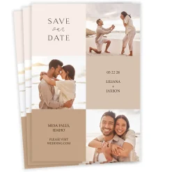 Coastal Vibes Photo Collage Flat Wedding Save the Date