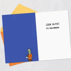 Coffee-Deprived and Zombie-Like Funny Halloween Card