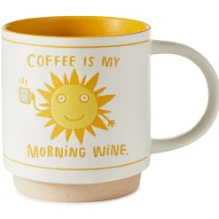 Coffee Is My Morning Wine Funny Mug, 16 oz.