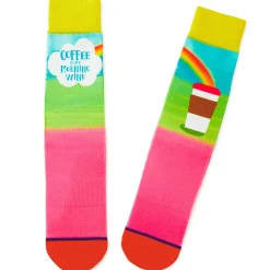 Coffee Is My Morning Wine Funny Crew Socks