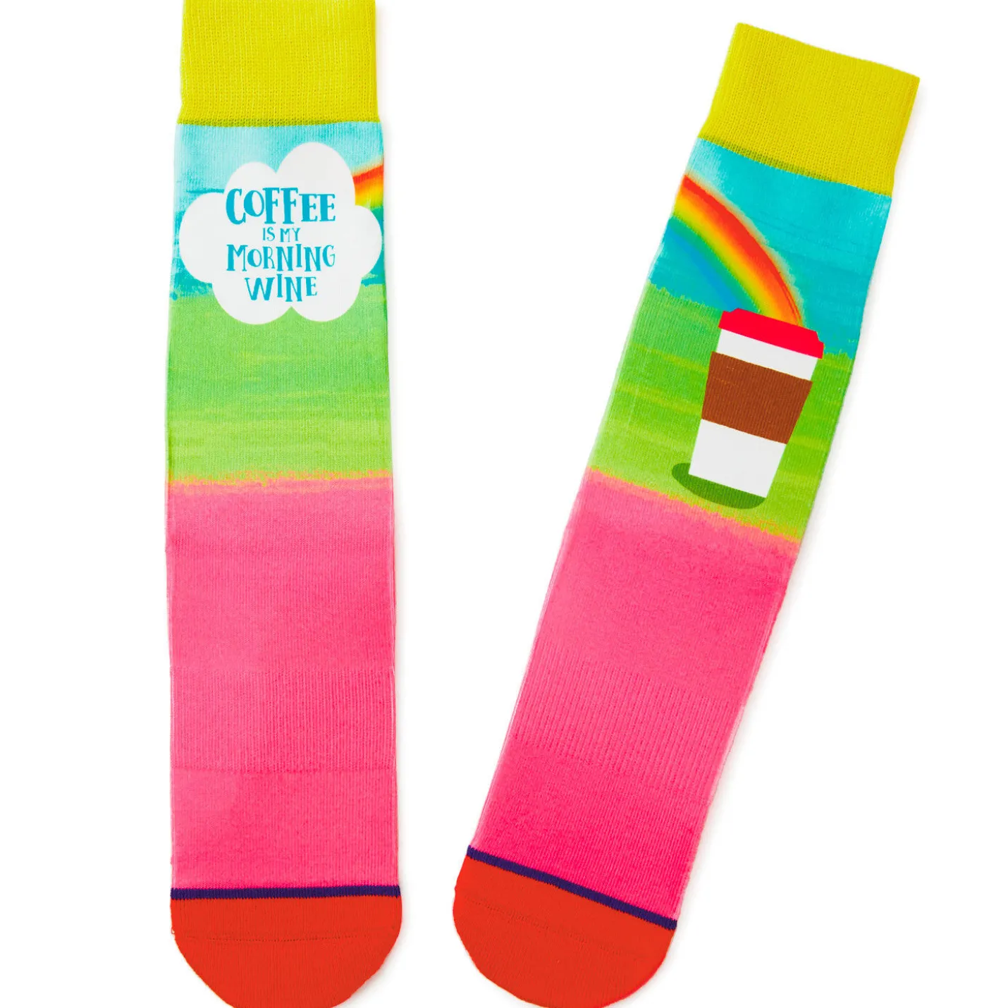 Coffee Is My Morning Wine Funny Crew Socks