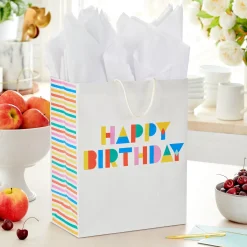 13" Collage Lettering Large Birthday Gift Bag