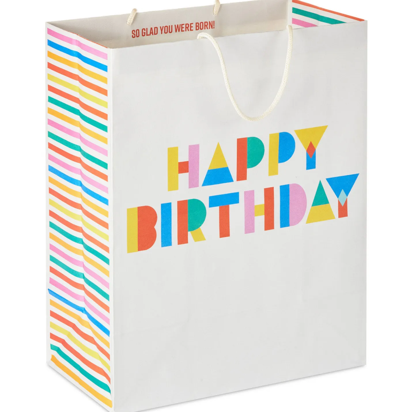 13" Collage Lettering Large Birthday Gift Bag