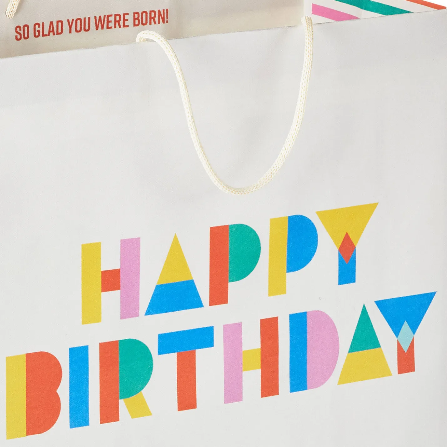 13" Collage Lettering Large Birthday Gift Bag