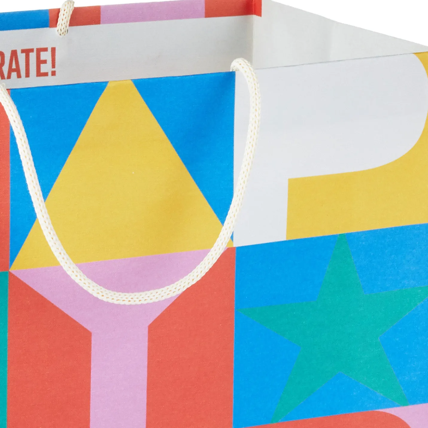 13" Color Block Large Birthday Gift Bag