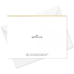 Colorblock Letters on Blue Blank Thank You Notes, Pack of 10
