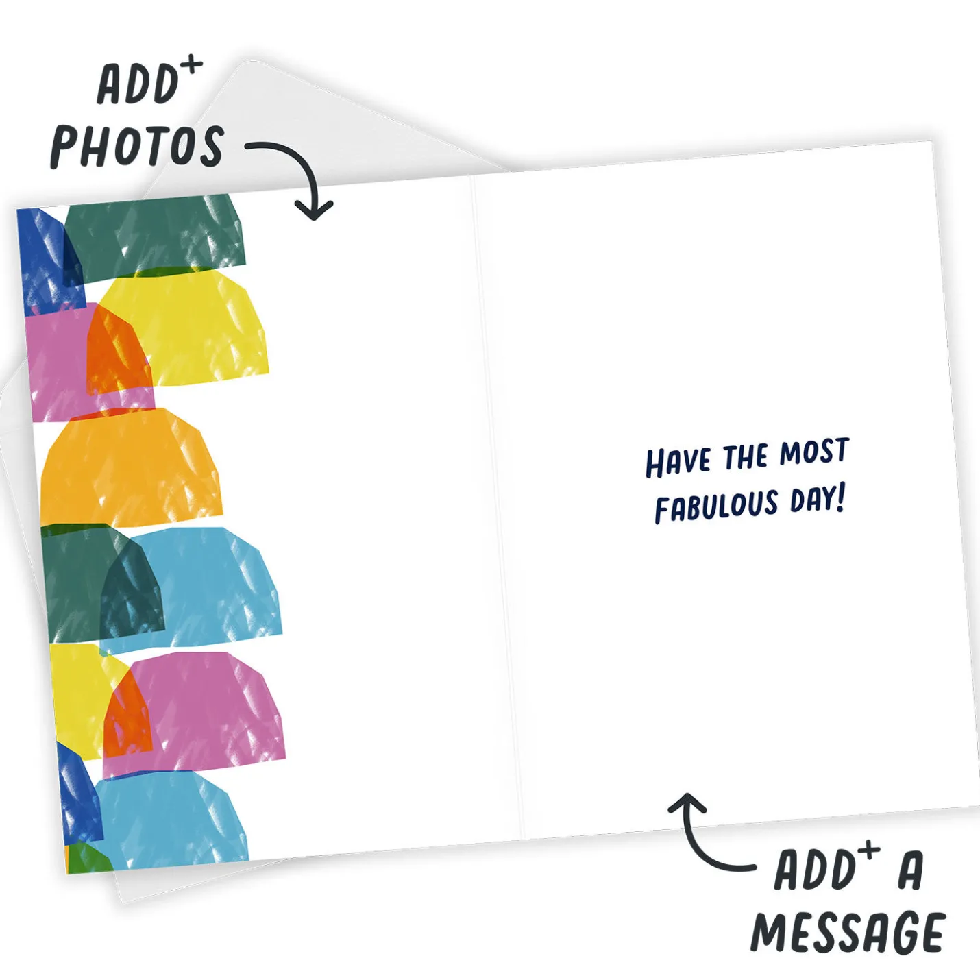 Colored Shapes Custom Birthday Card