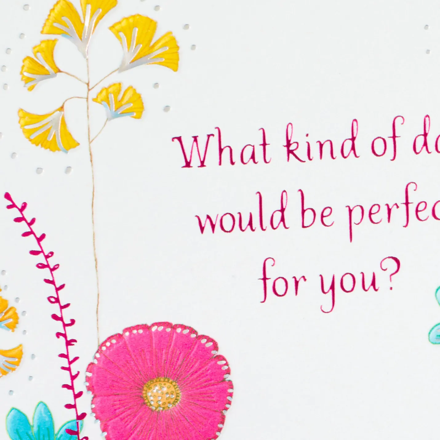 Colorful Wildflowers Perfect Day Birthday Card