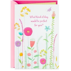 Colorful Wildflowers Perfect Day Birthday Card