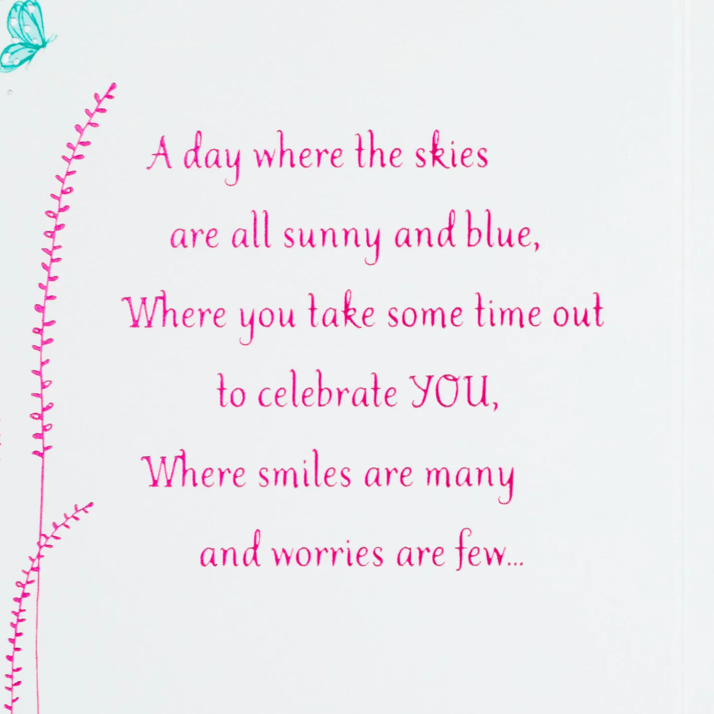 Colorful Wildflowers Perfect Day Birthday Card