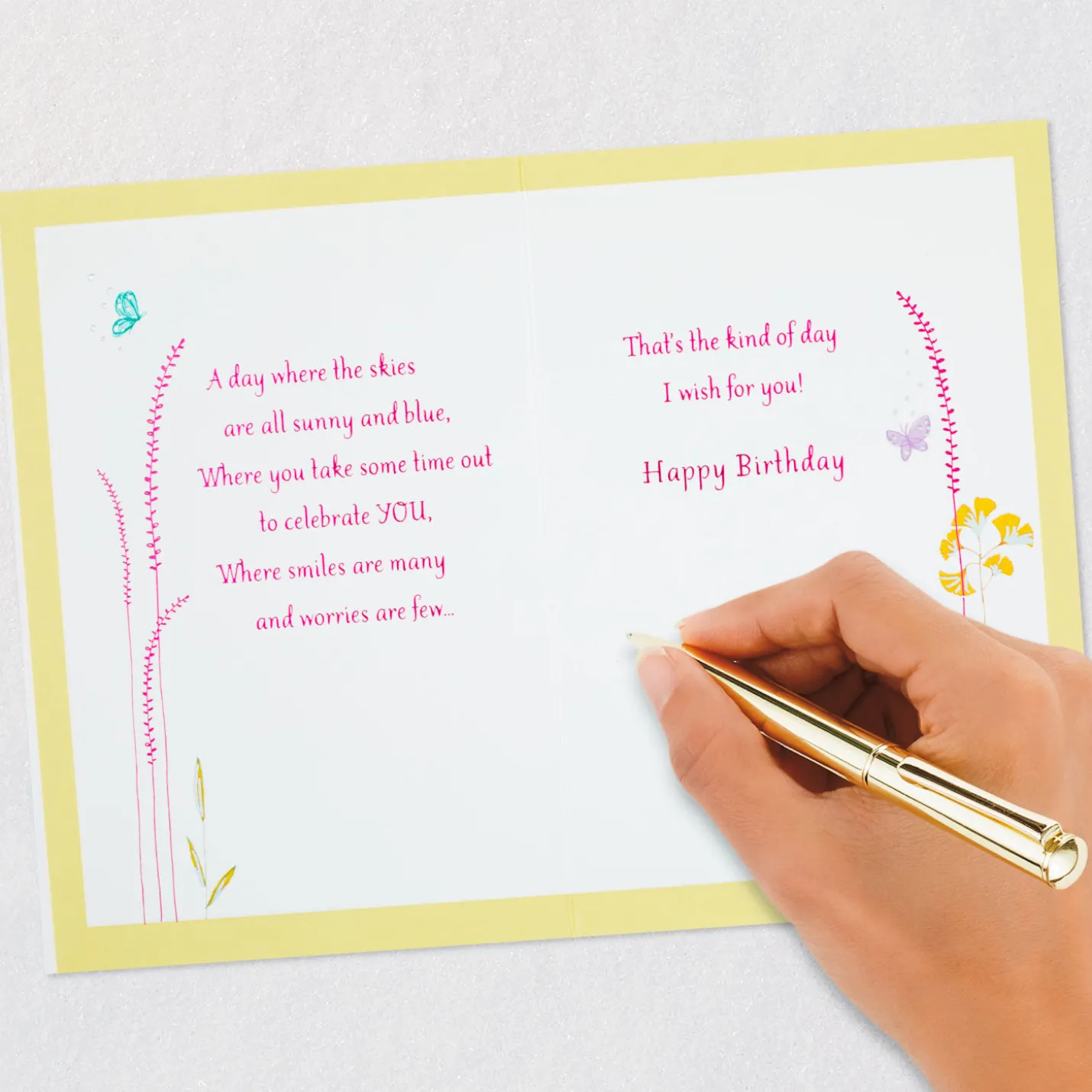 Colorful Wildflowers Perfect Day Birthday Card