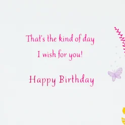 Colorful Wildflowers Perfect Day Birthday Card