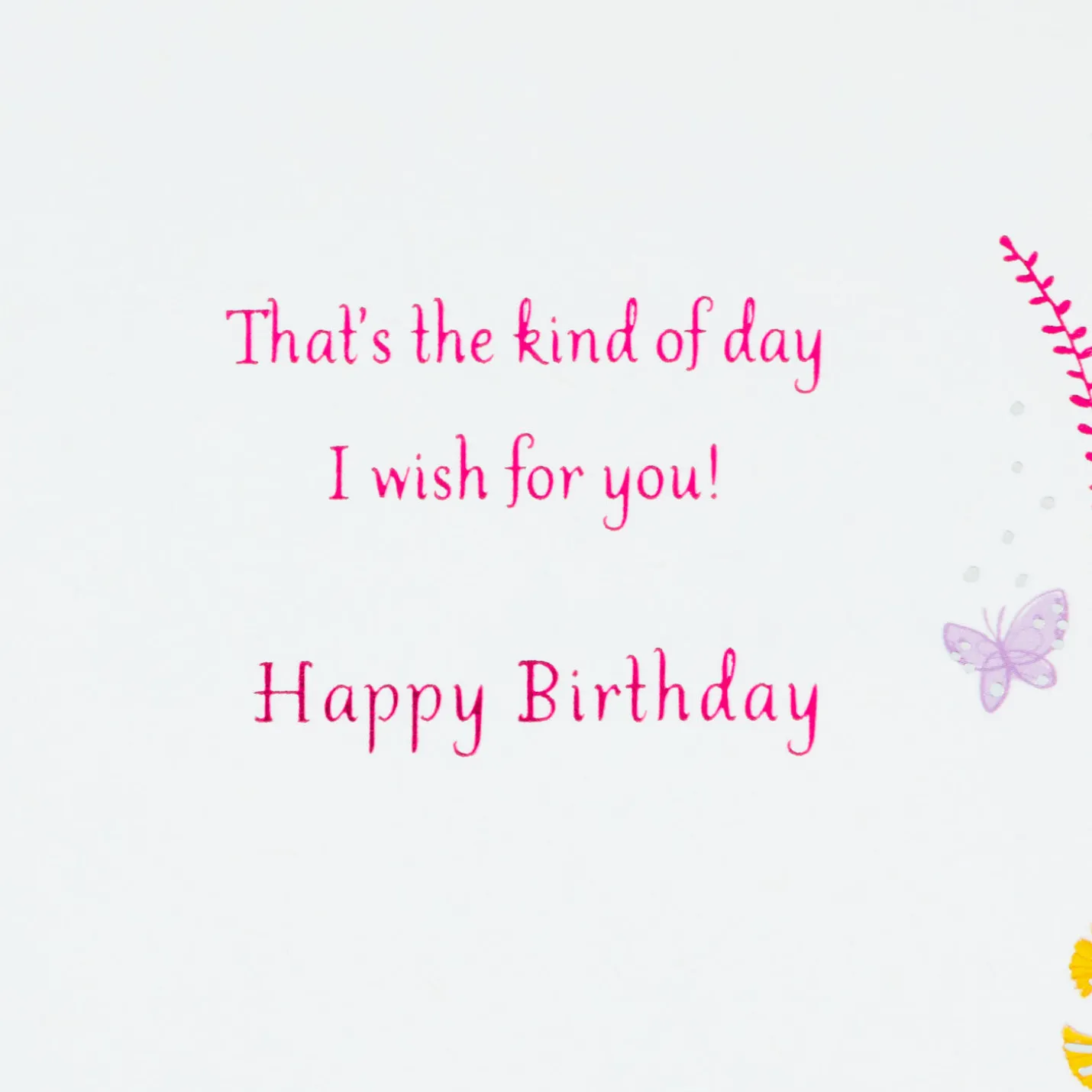 Colorful Wildflowers Perfect Day Birthday Card