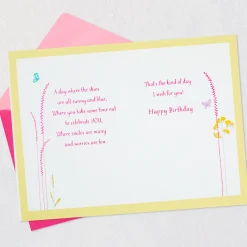 Colorful Wildflowers Perfect Day Birthday Card