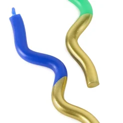 Colorful and Sparkly Squiggles Birthday Candles, Pack of 4