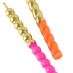 Colorful and Sparkly Squiggles Birthday Candles, Pack of 4