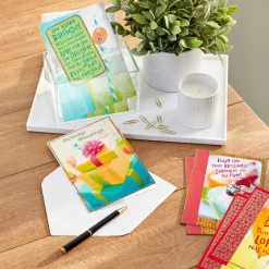 Colorful Assorted Religious Birthday Cards, Box of 12