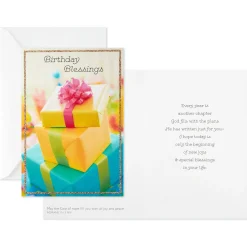 Colorful Assorted Religious Birthday Cards, Box of 12