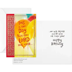Colorful Assorted Religious Birthday Cards, Box of 12