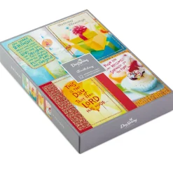 Colorful Assorted Religious Birthday Cards, Box of 12
