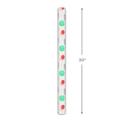 Colorful Birthday Cakes on White Wrapping Paper Roll, 20 sq. ft.