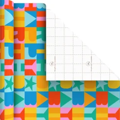 Colorful Block Lettering Birthday Wrapping Paper Mini Roll, 38.8 sq. ft.