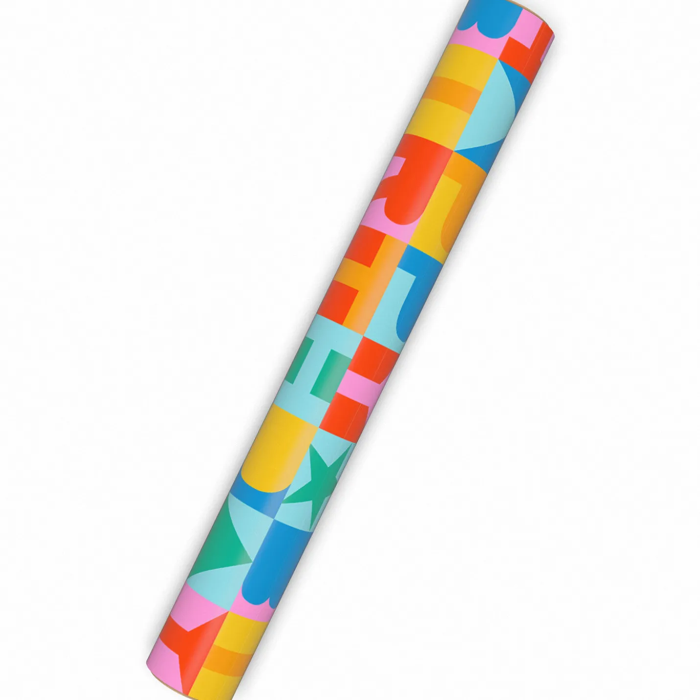 Colorful Block Lettering Birthday Wrapping Paper Mini Roll, 38.8 sq. ft.