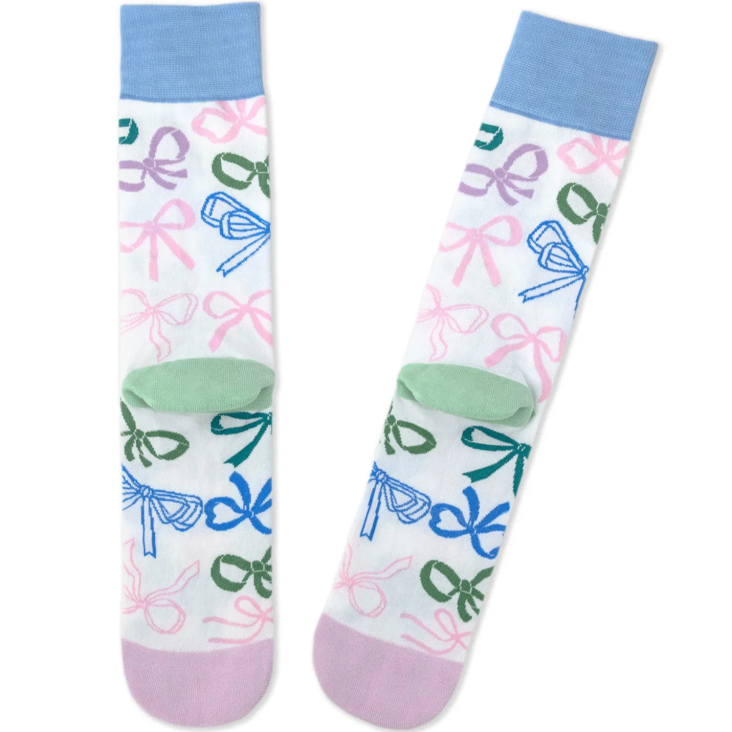 Colorful Bows Novelty Crew Socks